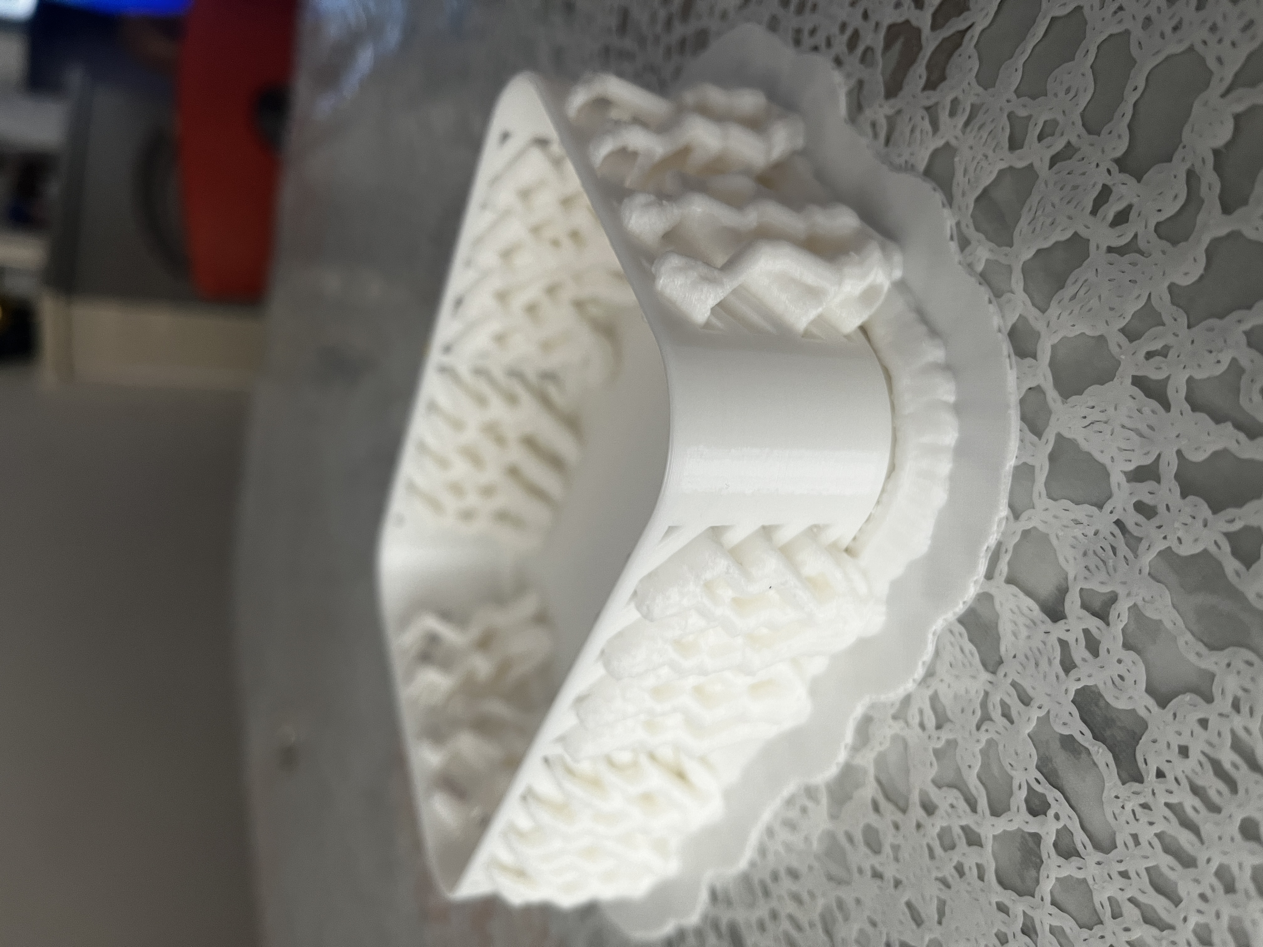 Ornate lattice lid namak dani — decorative 3D printed container by AZ 3D Prints